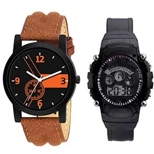 RPS FASHION WITH DEVICE OF R Analog Designer Couple Watch Combo [Multicolour, Pack of 2]