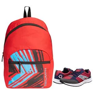 Gowin Nx-2 Red/Blue Size-10 With Triumph Back Bag Burly Pro-6000 Red
