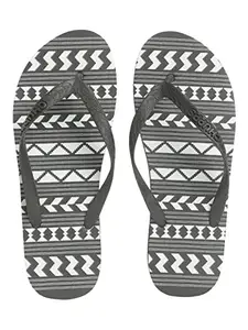 CHUPPS Men's/Boys Natural Rubber Flip Flops Slippers, KALEEN KHARAD, Comfortable & Ultra-Light, Non-Slip & Long Lasting Digital Prints - (Gunpowder - 10UK)