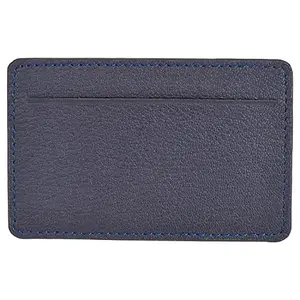 Leatherman Fashion Genuine Leather Navy Blue Unisex Card Holder