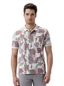 CROCODILE Men Printed Cotton Casual Polo T-Shirt | Comfort Fit | Half Sleeve