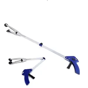 TONSYL Folding Compact Helping Hand Long Reach Pick Up Grabber, Aluminum Reaching Aid for Yard, Home, Off Disabled or Elderly Easy Portable Convenient