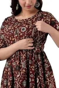 Naarika Women’s Rayon Printed Maternity & Feeding Kurti with Concealed Zippers (NAK)