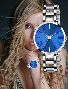 HC HARMI CREATIVE Harmi Creative Women Formal Round Analog Stainless Steel Watch (Pack of 1) (Blue) HC 419