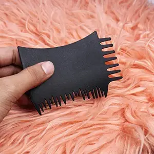 Morges Hairline Optimizer Comb For Fiber Application For Women And men Set Of 2 (Black)