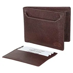Designer Bugs Men's Genuine Leather Wallet Brown