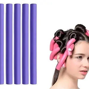 Treza Twist-Flex Rods Flexible Curl Sponge Foam Hair Rollers Curling Sticks Soft Hair Style Tools for Women and Girls Salon and Home.