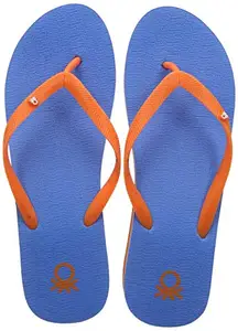 United Colors of Benetton Women Blue Flip-Flops-5 UK/India (38 EU) (18A8CFFPL149I)