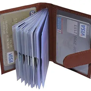 WILD MODA WildModa Genuine Leather Unisex Card Holder Tan