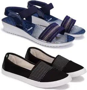 BERSACHE Extra Soft Classic Casual Flip Flops for Women with Regular wear | Ultra Soft & Flexibility Technology | Combo(PP)-1930-1680 Multicolor