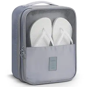 Mossio Shoe Bag Holds 3 Pair of Shoes for Travel and Daily Use Storage Pouch, Grey, One_Size