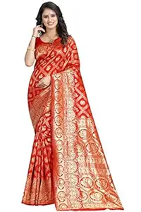 Shasmi Women's Banarasi Saree Pure Kanjivaram Silk Saree Soft new ladies 2026 Design Wear Pattu Sarees Latest Cotton Party Sari collections With Blouse Piece for Wedding sadi (SAM SAN 9017)