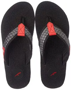 FURO by Red Chief Black Casual Flip Flop for Men FF003 (Size 9)