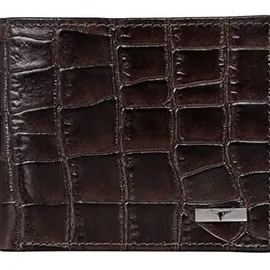URBAN FOREST Stan Printed Brown Leather Wallet for Men