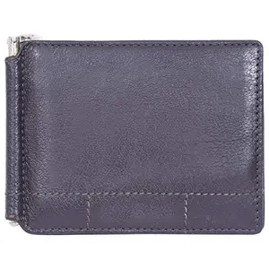 Leatherman Fashion LMN Genuine Leather Light Black Money Clip for Unisex (6 Card Slots)