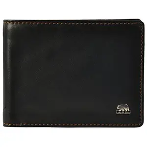 BROWN BEAR Leather Men Wallet(black)