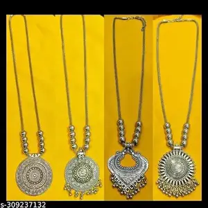 O S O Sdised Round Chain Pendant Long Necklace For Girls and women's Design_49