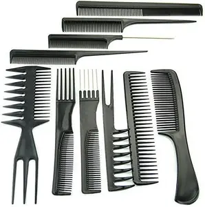 BRO FLAME Hair Brush for Women & Men | Brush for Hair Large Hairbrush for Women (Comb Set, Black (Set of 10))