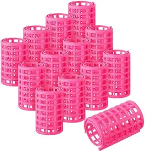 KNAFS COLLECTIONS KNAFS 36MM Hair Rollers Plastic Snap on Roller Curlers for Hairdressing Styling for Girls & Women No Heat Wave Hair Curlers for Salon,Home Purpose Multicolor (6 PCS) (2.75x1.42 Inch (Jumbo))