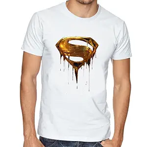 DreamBag LIMIT Fashion Store - 3-D Looks Superman Unisex T-Shirt, Extra Small (White)