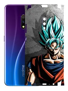 AtOdds AtOdds - Realme X Mobile Back Skin Rear Screen Guard Protector Film Wrap (Coverage - Back+Camera+Sides) (Goku)