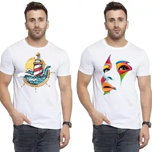 SST - Where Fashion Begins | DP-9478 | Polyester Graphic Print T-Shirt | for Men & Boy | Pack of 2