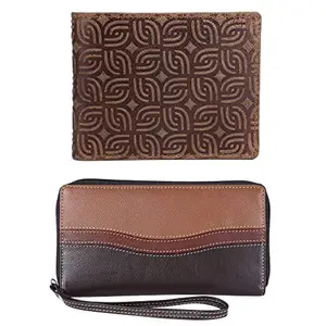 Leather Junction Gift Set Men's Wallet & Women's Wallet Combo Set (361040136100)