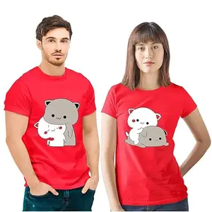 Looky Wooky Husband and Wife Cute Couple Outfits | Gifts for Wife | Matching Cute Couples T-Shirts Outfits Best Couple T-Shirts for Husband and Wife Men S Women L