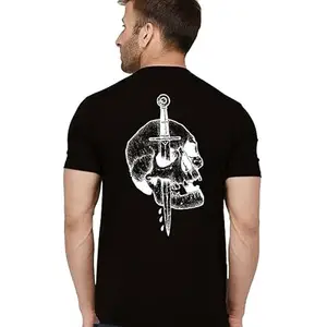 ALLEN BLACK Men's Round Neck T-Shirt,Men's T-Shirt ounge Wear (GRR_ T-Shirt_ S_7452_BZR) Navy Blue