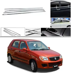 DS ENTERPRISE Lower Window Garnish Chrome for Maruti Suzuki Alto K10 Old Models - Chrome Color (Pack of 4)