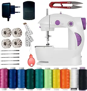 UNFLUIR Mini Sewing Machine for Home Tailoring use | Mini Silai Machine with Sewing Kit Set Sewing Box with Cutter, Needle All in One Sewing Accessories