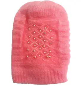 Beanie Warm Cap and Scarf Soft Snow and Air Proof Fleece Knitted Cap (Inside Fur) Woolen Beanie Winter Cap for Girl Women