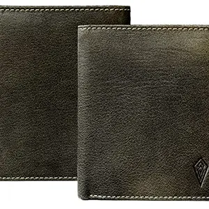 IMPERIOUS - THE ROYAL WAY Green Leather Men's RFID Blocking Wallet