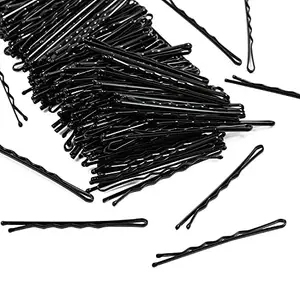 advancedestore Bobby Pins with Storage Box Hair Clips Styling Hair Pins Hairdressing Salon Tool for Women's Girls Hair Accessories to Style (100-Piece) (Black)