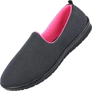 Walkaroo Ladies Grey Pink Belly Shoe (GC4953) 5 UK