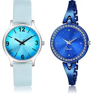 NEUTRON Fashion Analog Blue Color Dial Women Watch - GM353-GL270 (Pack of 2)