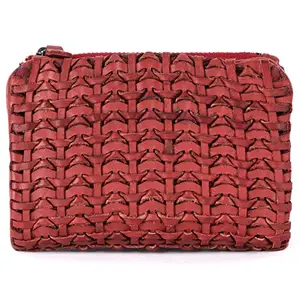 KOMPANERO Genuine Leather Women's Wallet (C-13071-Red)