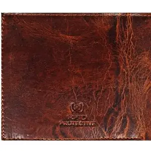 SHINE STYLE W3 Style Tan Crunch Leather Wallet for Men