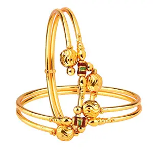 ZENEME This stylish, trendy, fashionable modern gold plated bangles give you a diva look. (2.6)
