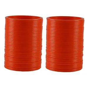 MAYA FASHION Orange Plain Acrylic Bangle With Very Extra Large Size Elegant Extra Large Size Bangle | Perfect Fit for Plus Size banglesTrendy and Comfortable Fit for woman and girls | (Sku-ban1836)