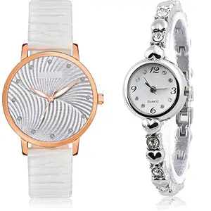 NEUTRON Designer Analog White Color Dial Women Watch - GM381-G453 (Pack of 2)