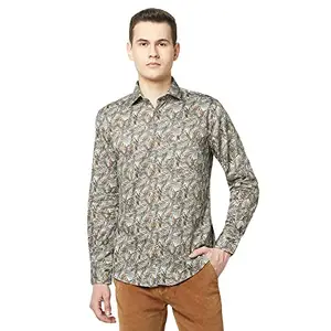 Crimsoune Club Men Floral Print Multi-Colour Shirt (L)