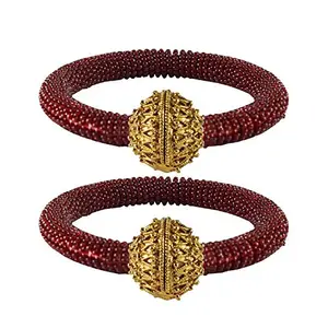 MAYA FASHION Maroon Plain Brass Bangle With Very Extra Large Size Elegant Extra Large Size Bangle | Perfect Fit for Plus Size banglesTrendy and Comfortable Fit for woman and girls | (Sku-ban2149)