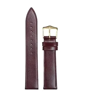 8mm,10mm,12mm,14mm,16mm,18mm,20mm Brown leather watch strap with Flat Finish,Watch leather Strap/band for men and women (18mm)