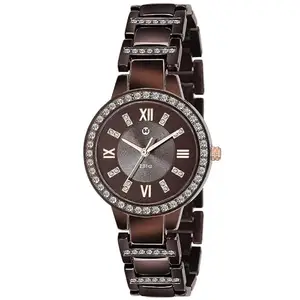 BROWn'sTAINLESS Steel Brown Dial Day & Date Analog Women's Watch WT-151