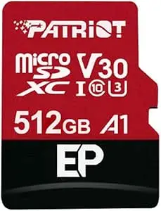 Patriot 512GB EP Series A1 / V30 Support microSD Card SDXC Android Smartphone and Tablet