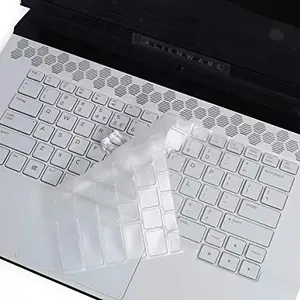 Saco Protector Skin Keyboard Cover Compatible for 2021 Dell A-Ware M15 R3, M15 R2 15.6 Inch Laptop (Without Numeric Keys) - Transparent