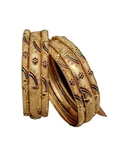 Lightweight Gold-Plated Bangle Set Comfortable for Daily Wear