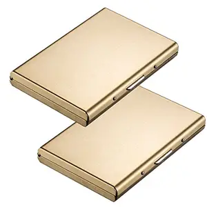 Stealodeal |Pack of 2|Gold Special Edition Metal Debit/Credit Card Holder
