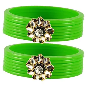 MAYA FASHION Totai Stone Acrylic-Brass Bangle With Very Extra Large Size Elegant Extra Large Size Bangle | Perfect Fit for Plus Size banglesTrendy and Comfortable Fit for woman and girls | (Sku-ban1794)